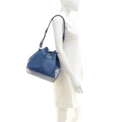 Pre Owned Louis Vuitton Toledo Blue Epi Leather Petit Noe Bag