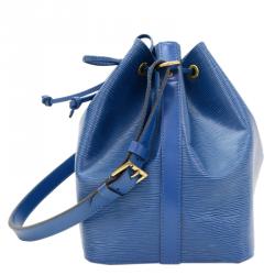 Pre Owned Louis Vuitton Toledo Blue Epi Leather Petit Noe Bag