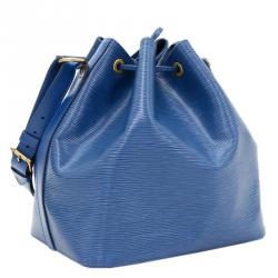 Pre Owned Louis Vuitton Toledo Blue Epi Leather Petit Noe Bag