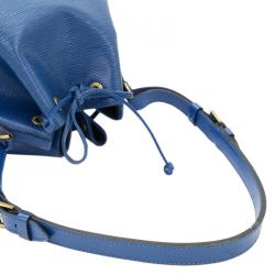 Pre Owned Louis Vuitton Toledo Blue Epi Leather Petit Noe Bag