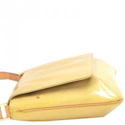Pre Owned Louis Vuitton Lime Monogram Vernis Thompson Street Bag