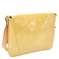 Pre Owned Louis Vuitton Lime Monogram Vernis Thompson Street Bag