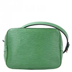 Pre Owned Louis Vuitton Borneo Green Epi Leather Petit Noe Bag