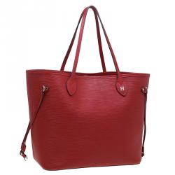 Pre Owned Louis Vuitton Rubis Epi Leather Neverfull MM Bag