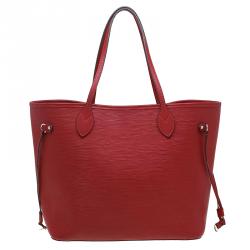 Pre Owned Louis Vuitton Rubis Epi Leather Neverfull MM Bag