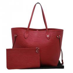 Pre Owned Louis Vuitton Rubis Epi Leather Neverfull MM Bag
