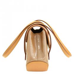 Pre Owned Louis vuitton Noisette monogram Vernis Biscayne Bay PM Bag