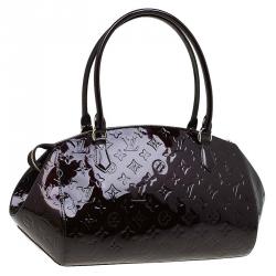Pre Owned Louis Vuitton Amarante Monogram Vernis Sherwood GM Bag