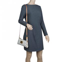 Pre Owned حقيبة يد صغيرة لوي فيتون إيفا كانفاس أزور دامييه 