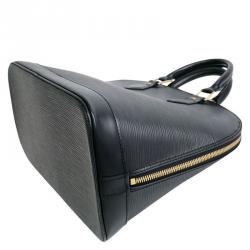 Pre Owned Louis Vuitton Black Leather Alma PM Bag