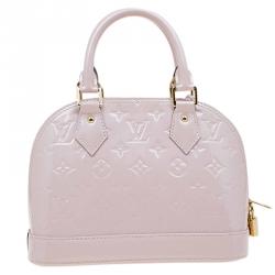 Pre Owned Louis Vuitton Rose Angelique Monogram Vernis Alma BB Bag
