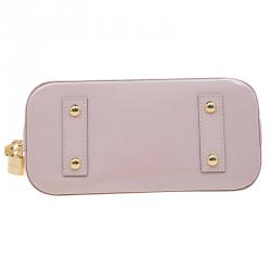 Pre Owned Louis Vuitton Rose Angelique Monogram Vernis Alma BB Bag