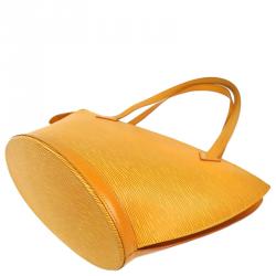 مملوكة مسبقًا حقيبة لوي فيتون سان جاكس جلد أيبي صفراء تاسيل GM