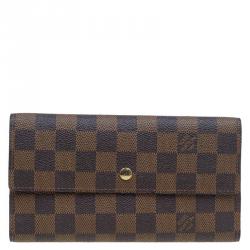 Louis Vuitton Brown Damier Ebene Emilie Continental Wallet Snap