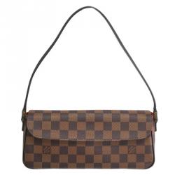 Recoleta cloth handbag Louis Vuitton Brown in Cloth - 35504162