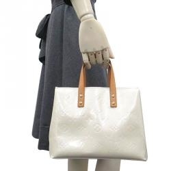 Pre Owned Louis Vuitton White Monogram Vernis Reade PM