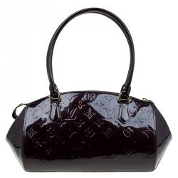 Pre Owned Louis Vuitton Amarante Monogram Vernis Sherwood PM Bag