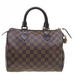 Pre Owned Louis Vuitton Damier Ebene Canvas Speedy 25 Bag