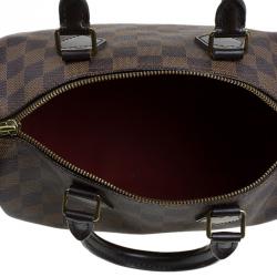 Pre Owned Louis Vuitton Damier Ebene Canvas Speedy 25 Bag