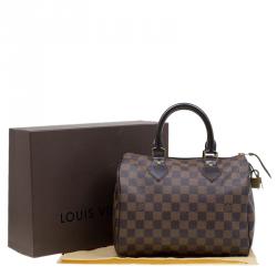 Pre Owned Louis Vuitton Damier Ebene Canvas Speedy 25 Bag