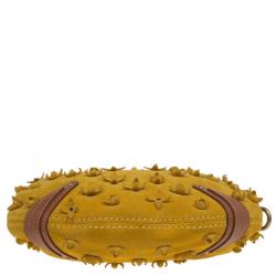 مملوكة مسبقًا Louis Vuitton Yellow Suede Limited Edition Onatah Fleurs PM Bag