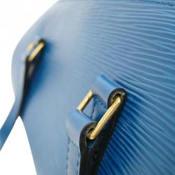 مملوكة مسبقًا حقيبة كتف لوي فيتون توليدو سوفلوت جلد إيبي أزرق