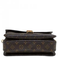 Pre Owned Louis Vuitton Monogram Canvas Pochette Metis Bag