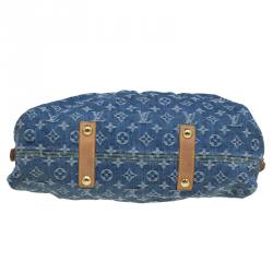 Pre Owned Louis Vuitton Blue Monogram Denim Neo Cabby MM Bag
