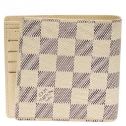 مملوكة مسبقًا محفظة لوي فيتون طية مزدوجة ماركو كانفاس آزور دامييه