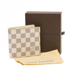 مملوكة مسبقًا محفظة لوي فيتون طية مزدوجة ماركو كانفاس آزور دامييه