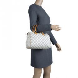 Pre Owned Louis Vuitton Damier Azur Canvas Speedy 25