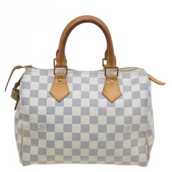 Pre Owned Louis Vuitton Damier Azur Canvas Speedy 25