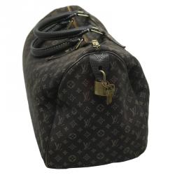 Louis Vuitton Ebene Monogram Mini Lin Speedy 30