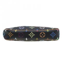 Pre Owned Louis Vuitton Black Multicolor Monogram Canvas Pochette Accessories