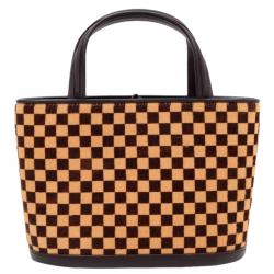 Pre Owned Louis Vuitton Damier Sauvage Impala Pony Hair Hand Bag