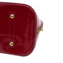 Pre Owned Louis Vuitton Red Monogram Vernis Alma GM Bag