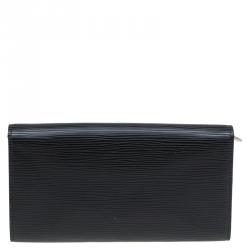 Louis Vuitton Black Epi Leather Sarah Continental Wallet