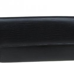 Louis Vuitton Black Epi Leather Sarah Continental Wallet