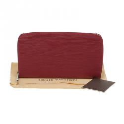 Pre Owned Louis Vuitton Carmine Epi Leather Zippy Wallet