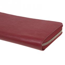 Pre Owned Louis Vuitton Carmine Epi Leather Zippy Wallet
