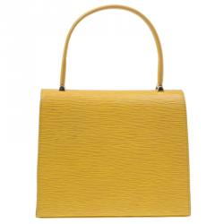 Pre Owned حقيبة يد لوي فيتون إيبي ماليشيربيس جلد أصفر