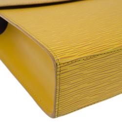 Pre Owned حقيبة يد لوي فيتون إيبي ماليشيربيس جلد أصفر