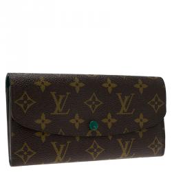 Louis Vuitton Green Monogram Canvas Emilie Continental Flap Wallet