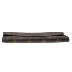 Louis Vuitton Green Monogram Canvas Emilie Continental Flap Wallet