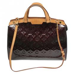 Pre Owned Louis Vuitton Amarante Monogram Vernis Brea GM Bag