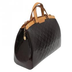 Pre Owned Louis Vuitton Amarante Monogram Vernis Brea GM Bag
