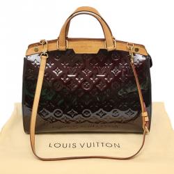 Pre Owned Louis Vuitton Amarante Monogram Vernis Brea GM Bag
