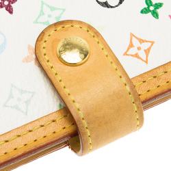 مملوكة مسبقًا مفكرة لوي فيتون حلقة صغيرة كانفاس مقوى متعددة الألوان بيضاء