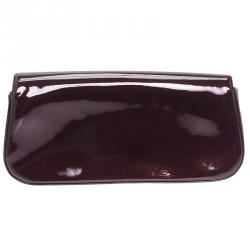 مملوكة مسبقًا Louis Vuitton Amarante Patent Leather Sobe Clutch