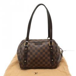 Pre Owned Louis Vuitton Damier Ebene Canvas Rivington PM Bag